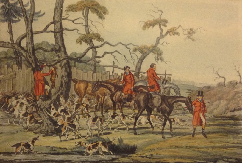 Henry Alken
The Death, 1841
Etching
7 1/4 x 10 5/8 in. (18.4 x 27 cm)
Published by I.W. Laird, 1 Leadenhall Street, London British sporting print