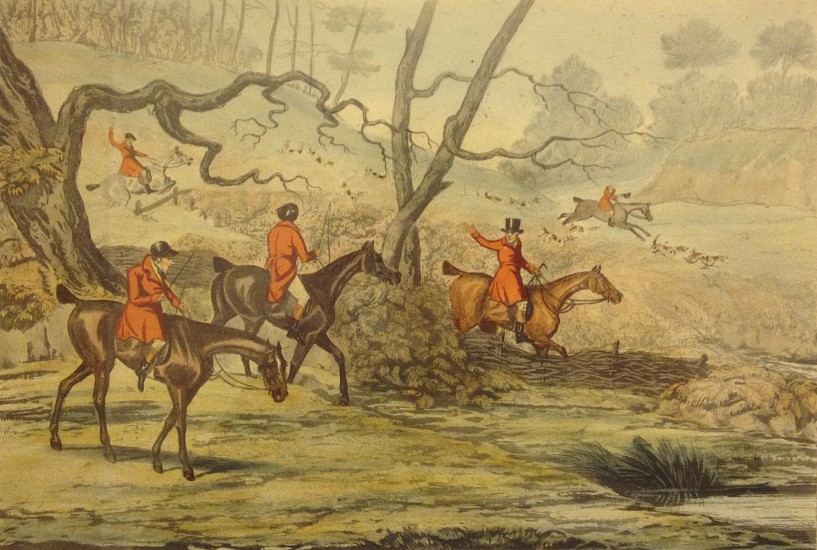 Henry Alken
Breaking Cover, 1841
Etching
7 1/4 x 10 5/8 in. (18.4 x 27 cm)
Published by I.W. Laird, 1 Leadenhall Street, London British sporting print