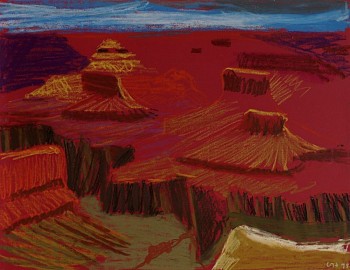 David Hockney - Study for "A Closer Grand Canyon III"