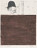 Leonard Baskin, E.P.  It is Pitiable
c.1950-1969 (most likely 1964), Etching and aquatint printed in black and green on moderately thick moderately textured cream wove paper