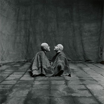 Irving Penn - Two Men in White Masks, Cuzco