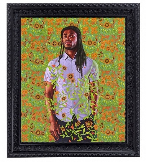 Kehinde Wiley
Portrait of Uchenna Aguh, 2019
Oil on linen
72 1/16 x 60 1/4 in. (183 x 153 cm)