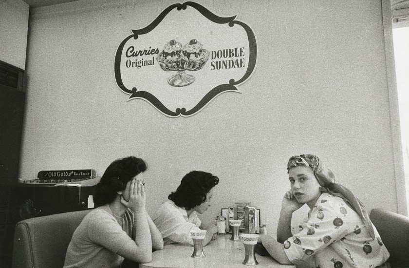 Robert Frank
Ice Cream Parlor in the San Fernando Valley, California, c. 1955-56
Vintage gelatin silver print (black & white)
8 1/2 x 12 7/8 in. (21.6 x 32.7 cm)