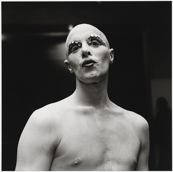 Peter Hujar
Larry Ree Backstage, c. 1973
Vintage gelatin silver print mounted to board
13 1/2 x 13 1/2 in. (34.3 x 34.3 cm)