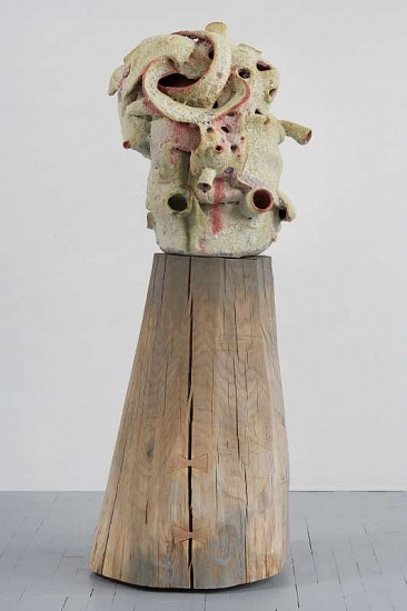 Arlene Shechet
Via the Moon, 2020
Glazed ceramic, painted hardwood
61 x 42 x 20 in. (154.9 x 106.7 x 50.8 cm)