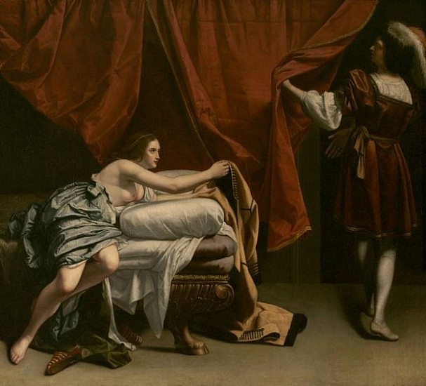 Orazio Gentileschi
Joseph and Potiphar's Wife, c. 1635
Oil on canvas
41 1/4 x 48 in. (104.8 x 121.9 cm)